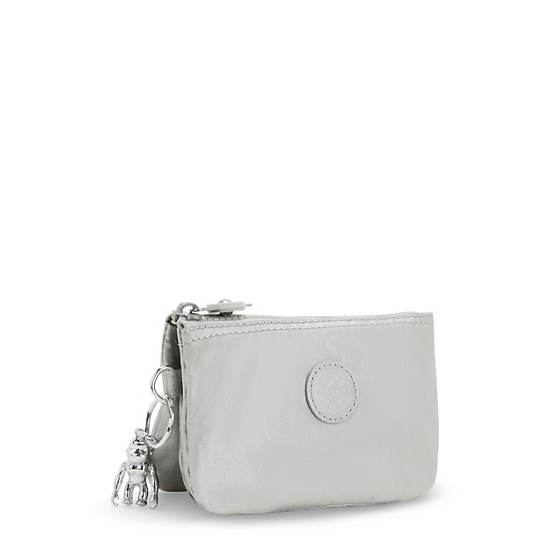 Plecaki Kipling Creativity Small Metallic Pouch Srebrne | PL 1106PJ